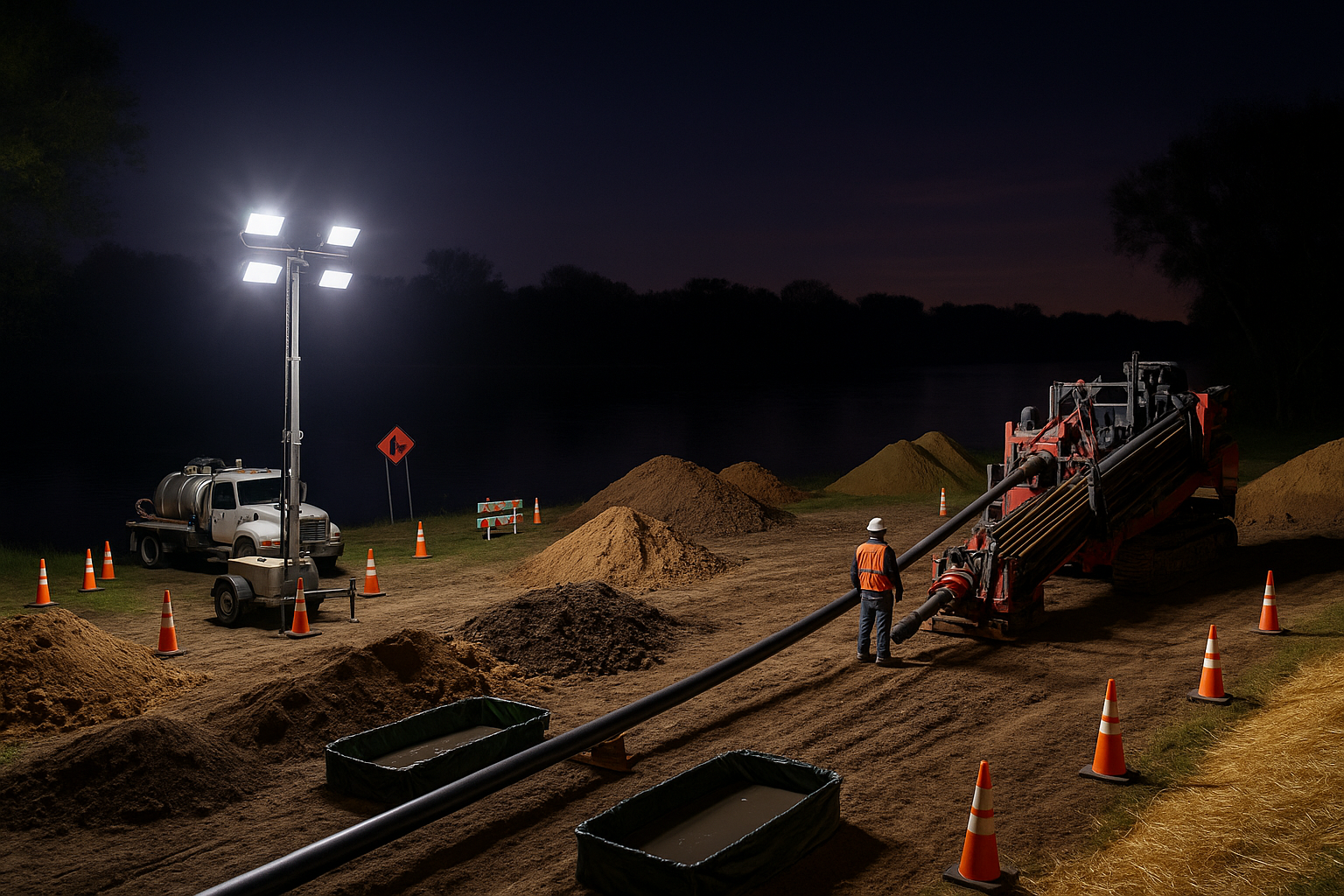 Staging area before drill