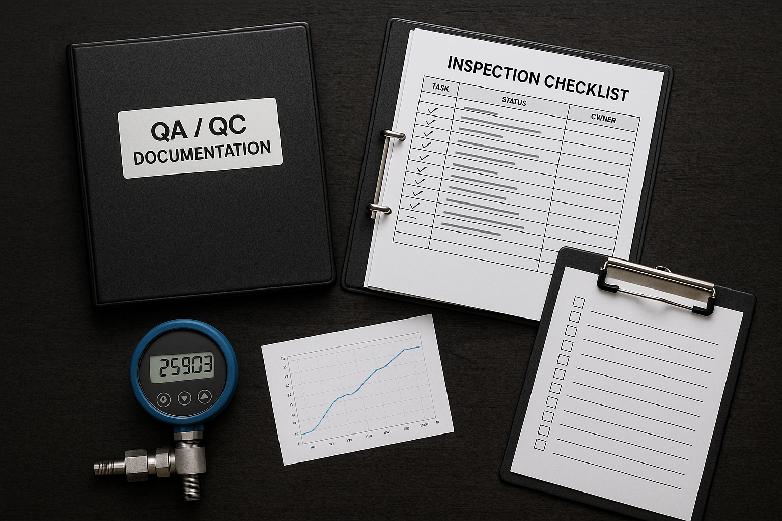 QA/QC documentation and inspection checklist
